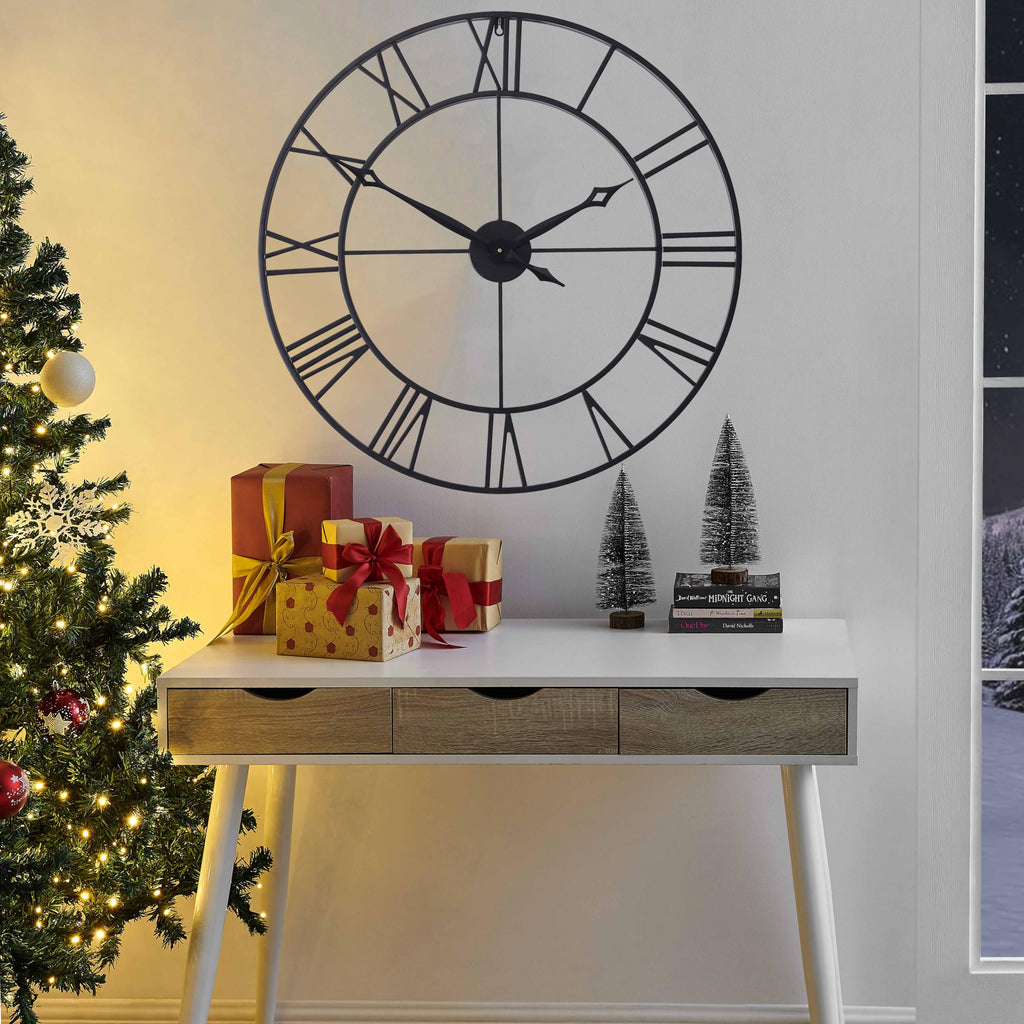 Large 30 Inch Wall Clocks Decor, Roman Numeral
