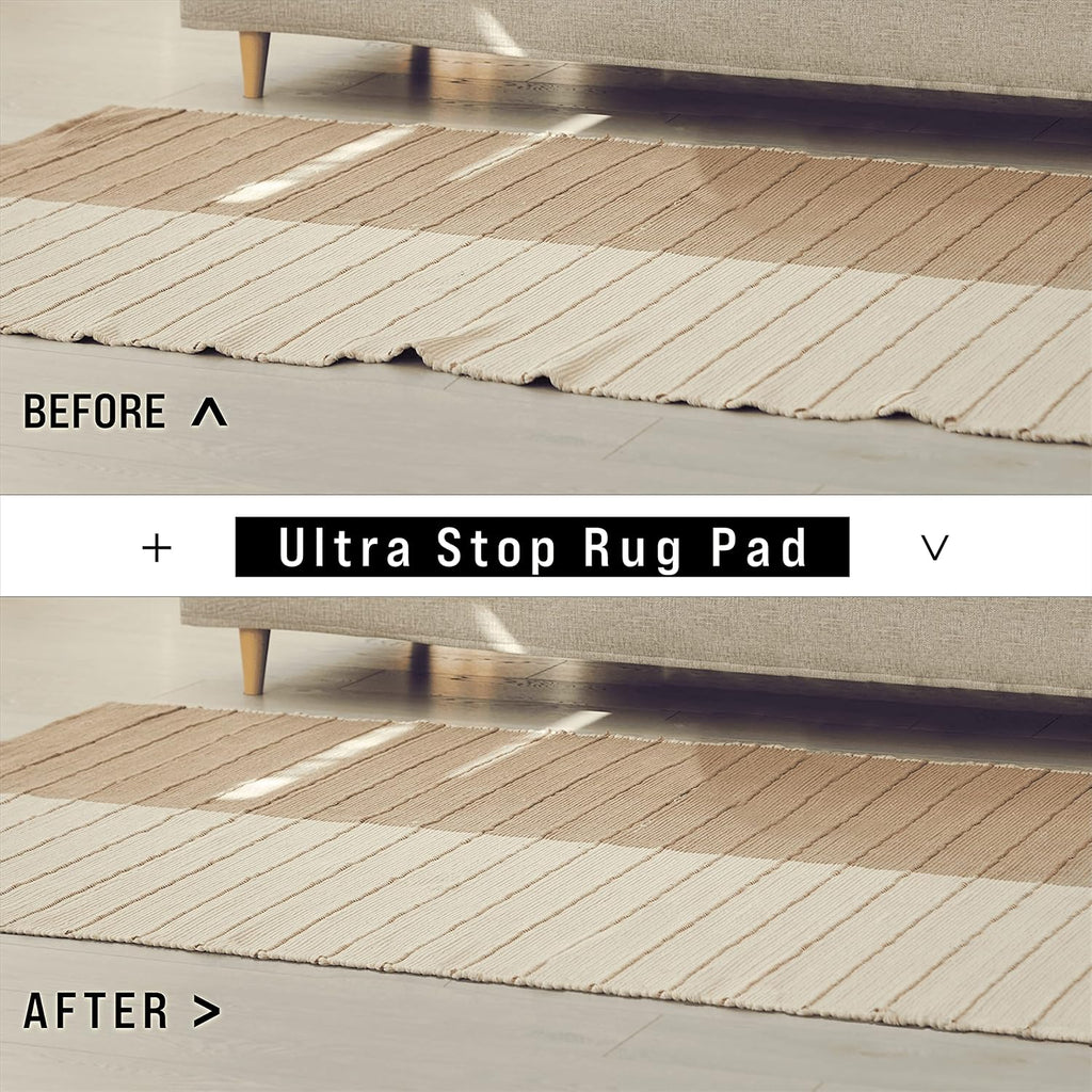 Ultra Stop Low-Profile Non-Slip Rug Pad for Area Rugs and Runner Rugs, Rug Pad for Hardwood Floors 3 x 5 ft - Set of 15
