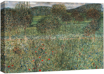 Canvas Print Wall Art The Orchard by Gustav Klimt Nature Wilderness Illustrations Retro Decorative Floral Botanical