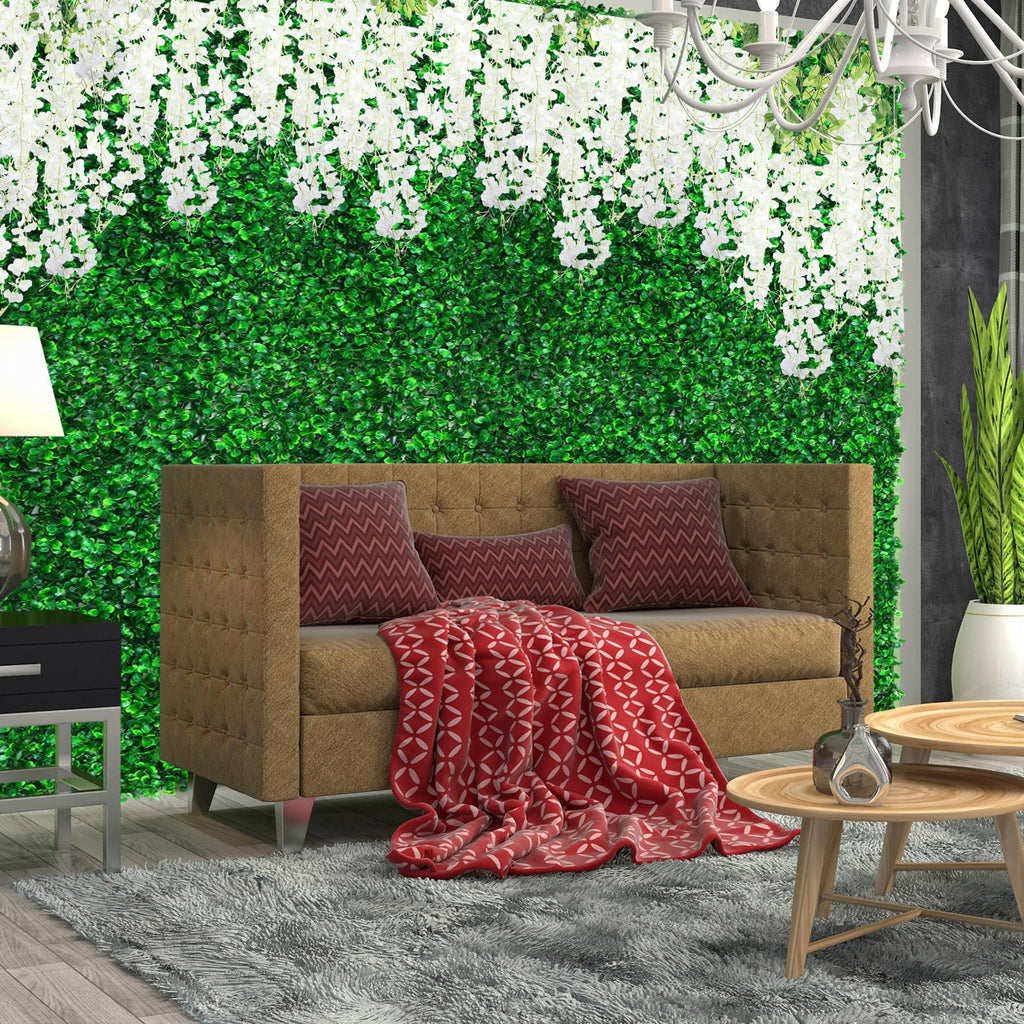 54 Pack Greenery Backdrop with Flowers Include | Casa Home Living