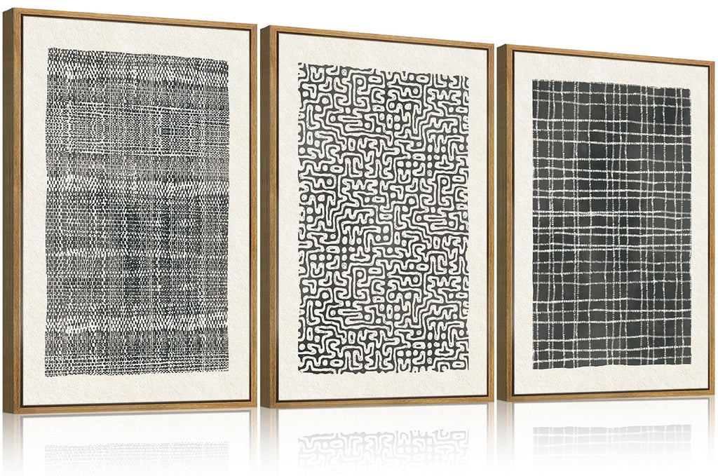 Framed Abstract Wall Art Neutral Modern Paintings Abstract Pictures