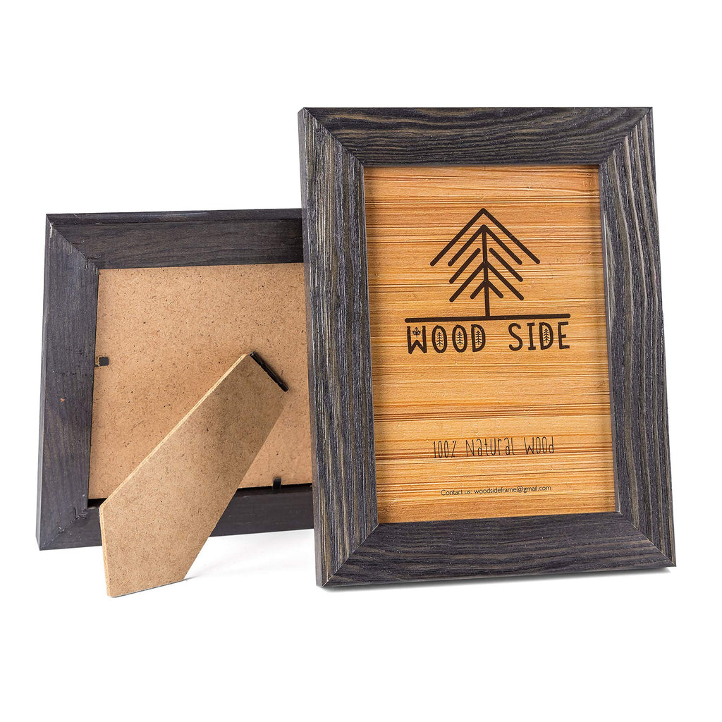 8.5 x 11 Wooden Rustic Picture Frames, Set of 2 for Diploma Documents and Certificates Wall Mounting Desktop
