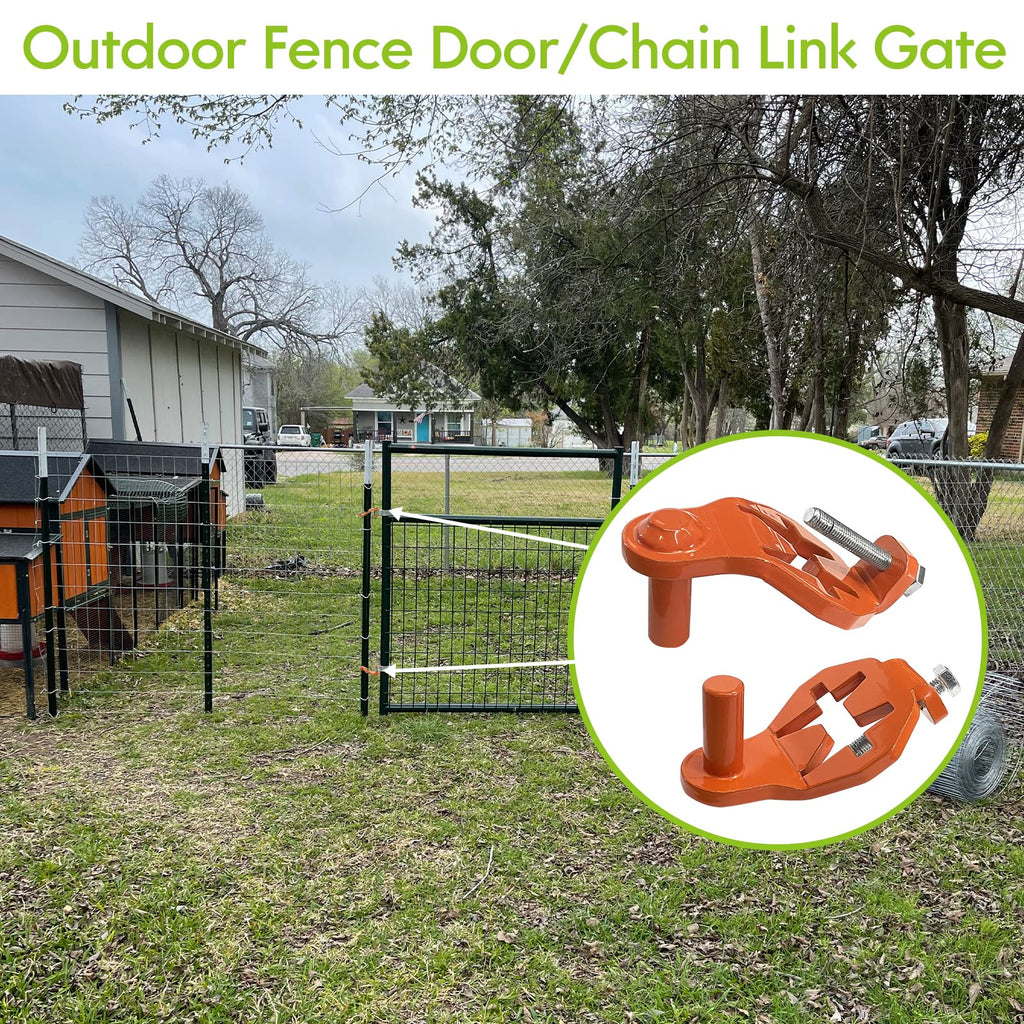 T-Post Gate Hinge Pins - Heavy Duty Gate Hanger, Hang a gate from a Metal T Post, Steel Gate Hinges Target Hanger for