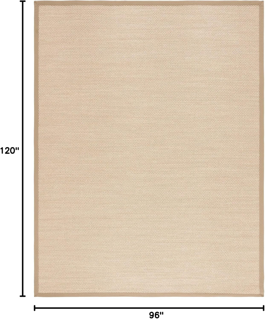 Area Rug - Natural Fiber Collection - Large - Maize & Linen Color, Sisal, Woven Design with Border (NF141B)