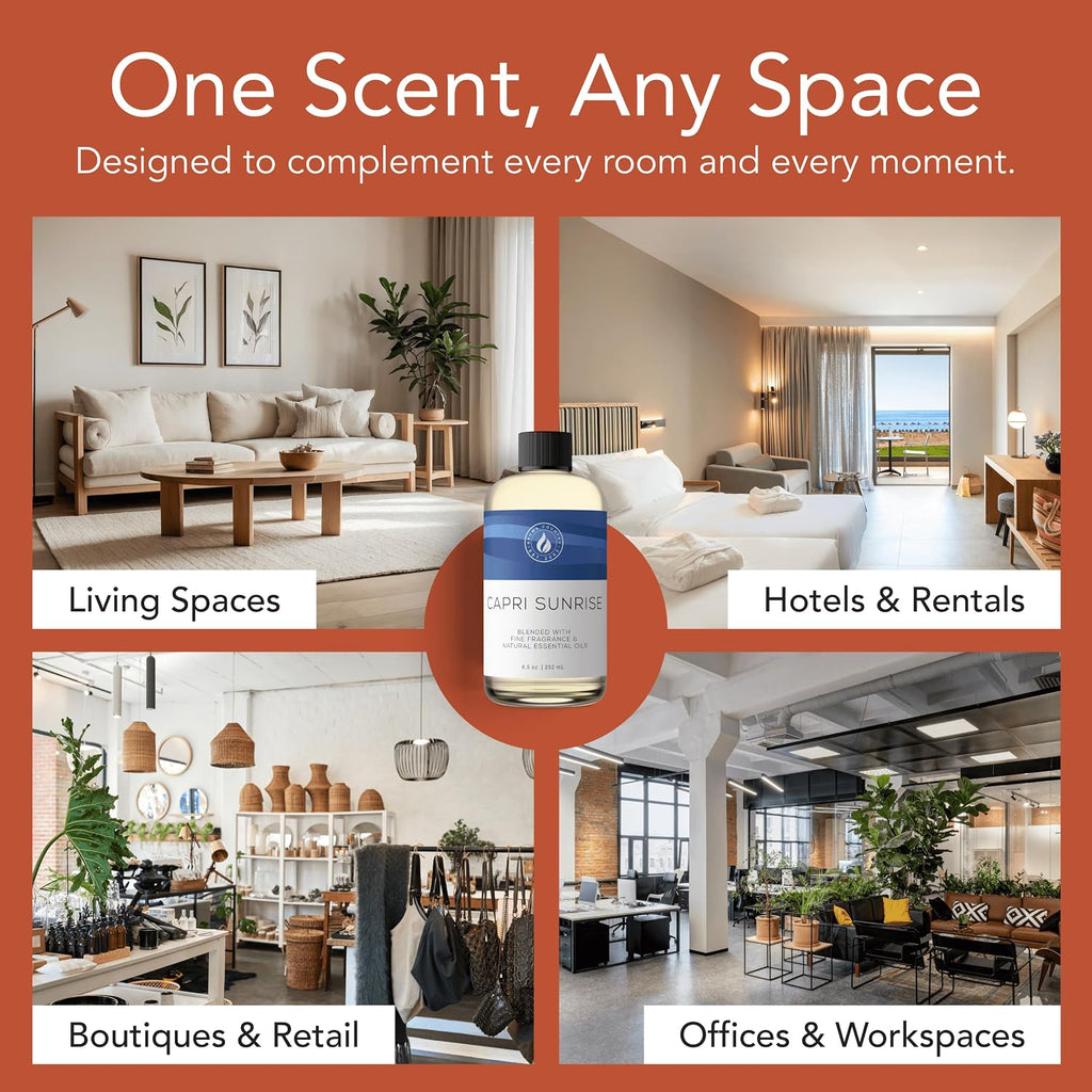 Capri Sunrise Luxury Diffuser Oil Refill (4 Fl Oz) - Set of 4