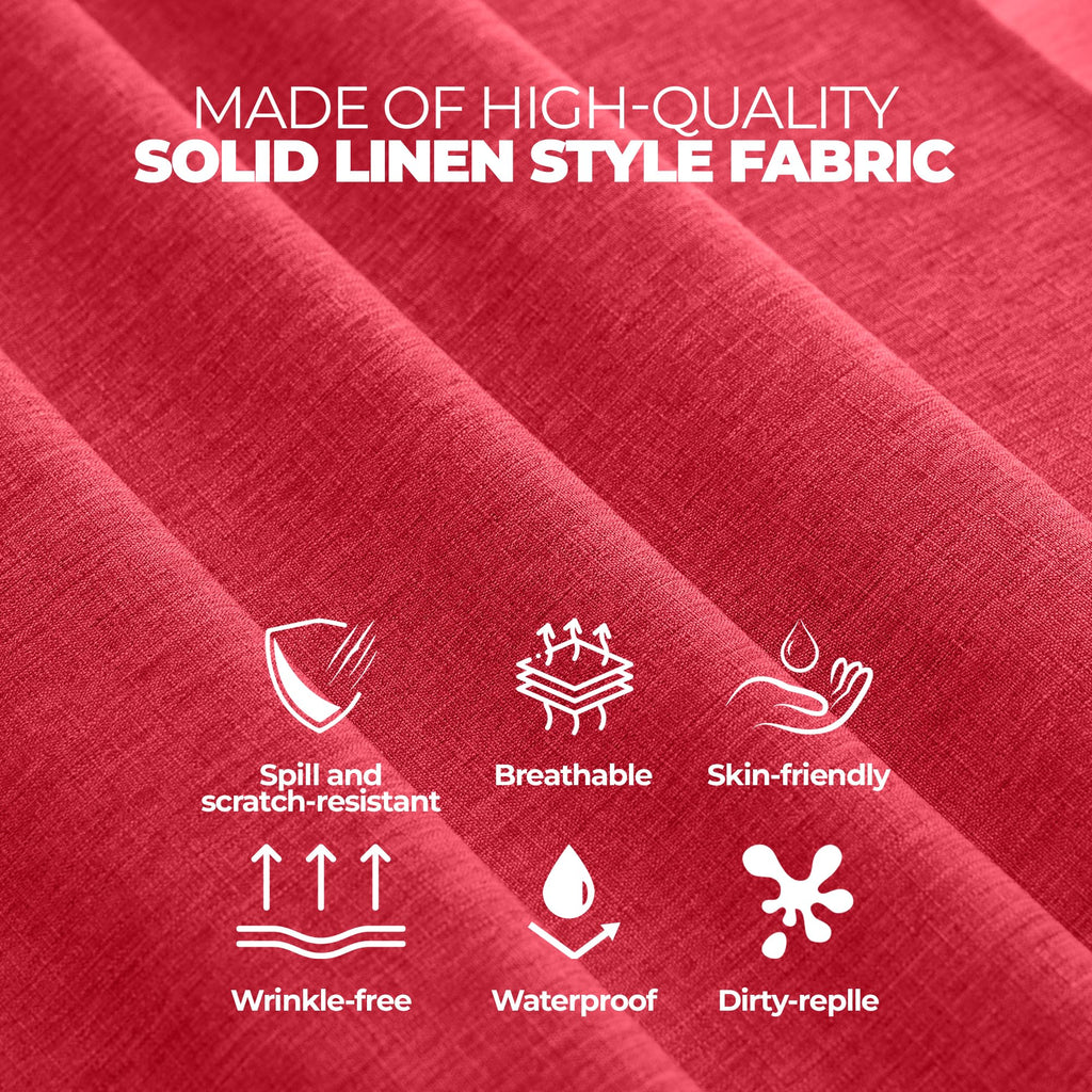 Waterproof Wipe Clean Table Cloth for 10ft Banquet Rectangle Table, Outdoor Spillproof Wrinkle Free Tablecloth for