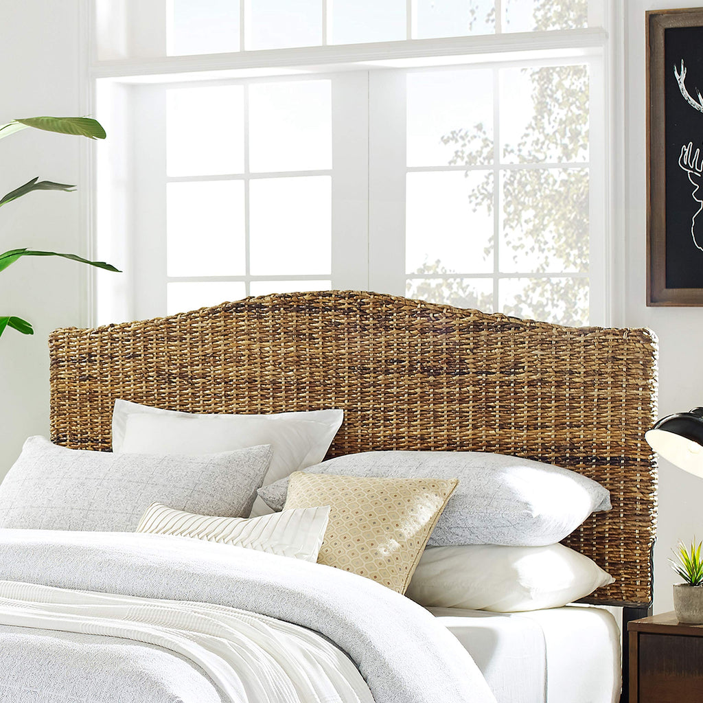 Serena Rattan Bed Headboard, Queen