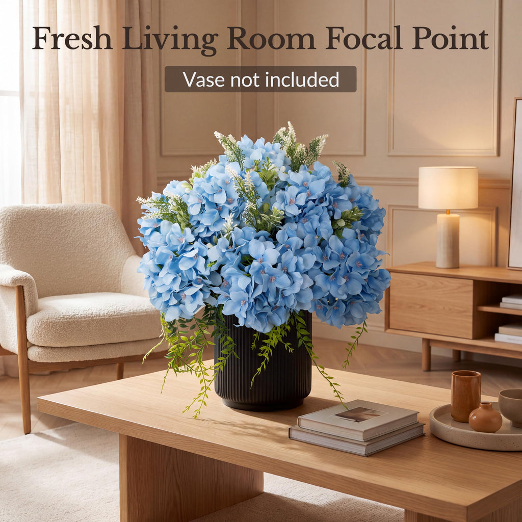 Pre-Arranged Blue Artificial with Greenery, UV Resistant