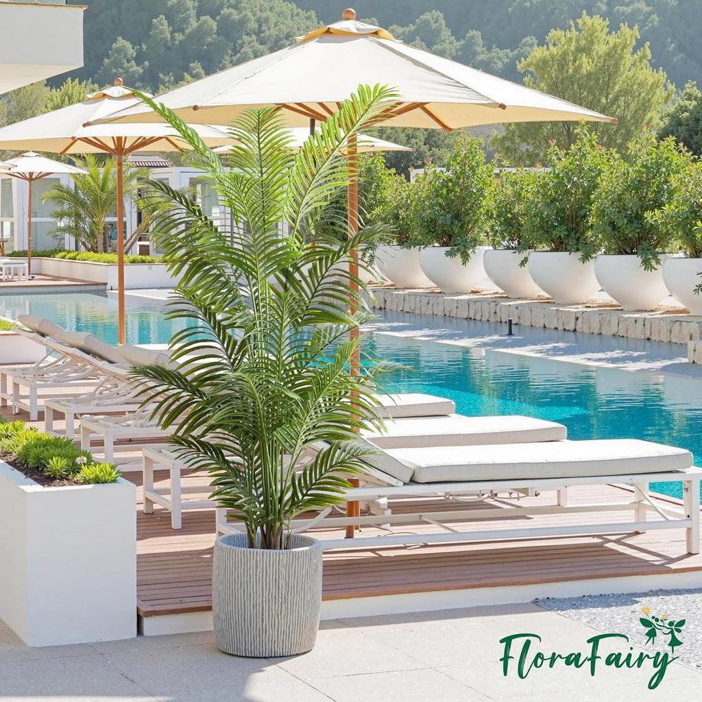 6FT Tall Artificial Palm Trees, Tropical Areca Palm (2 Pack) - Set of 2