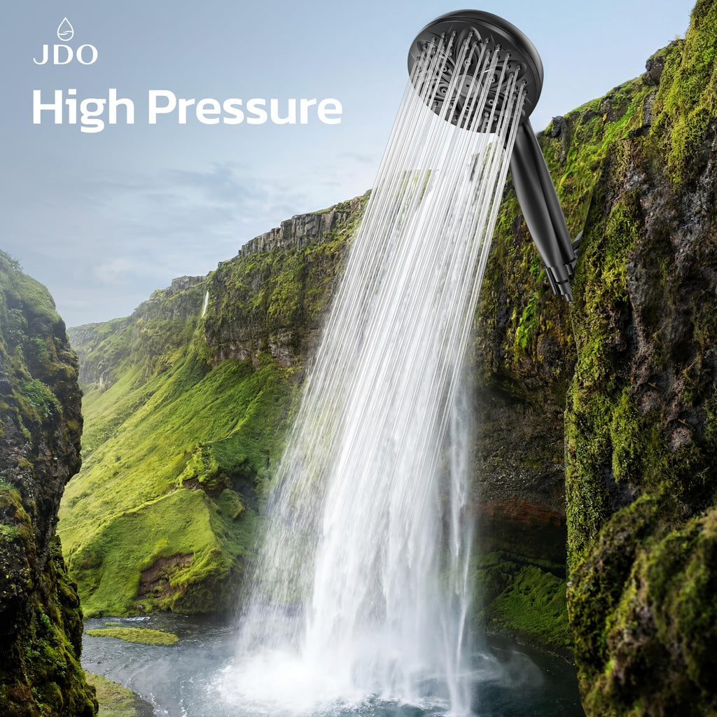 Shower Head with Handheld, High Pressure Handheld 6 Settings, Detachable Shower Head Set with Stainless Steel Hose