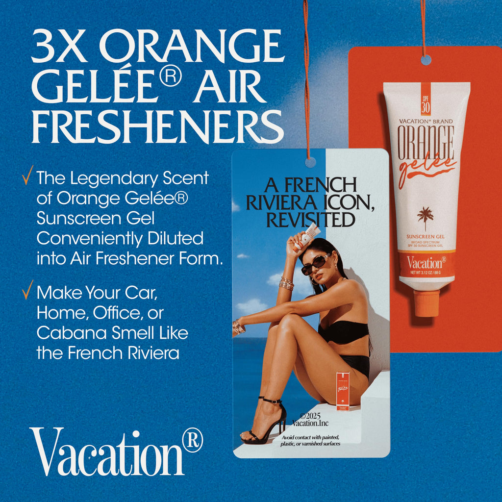 Car Air Freshener 3-Pack, Orange Gelée Scent