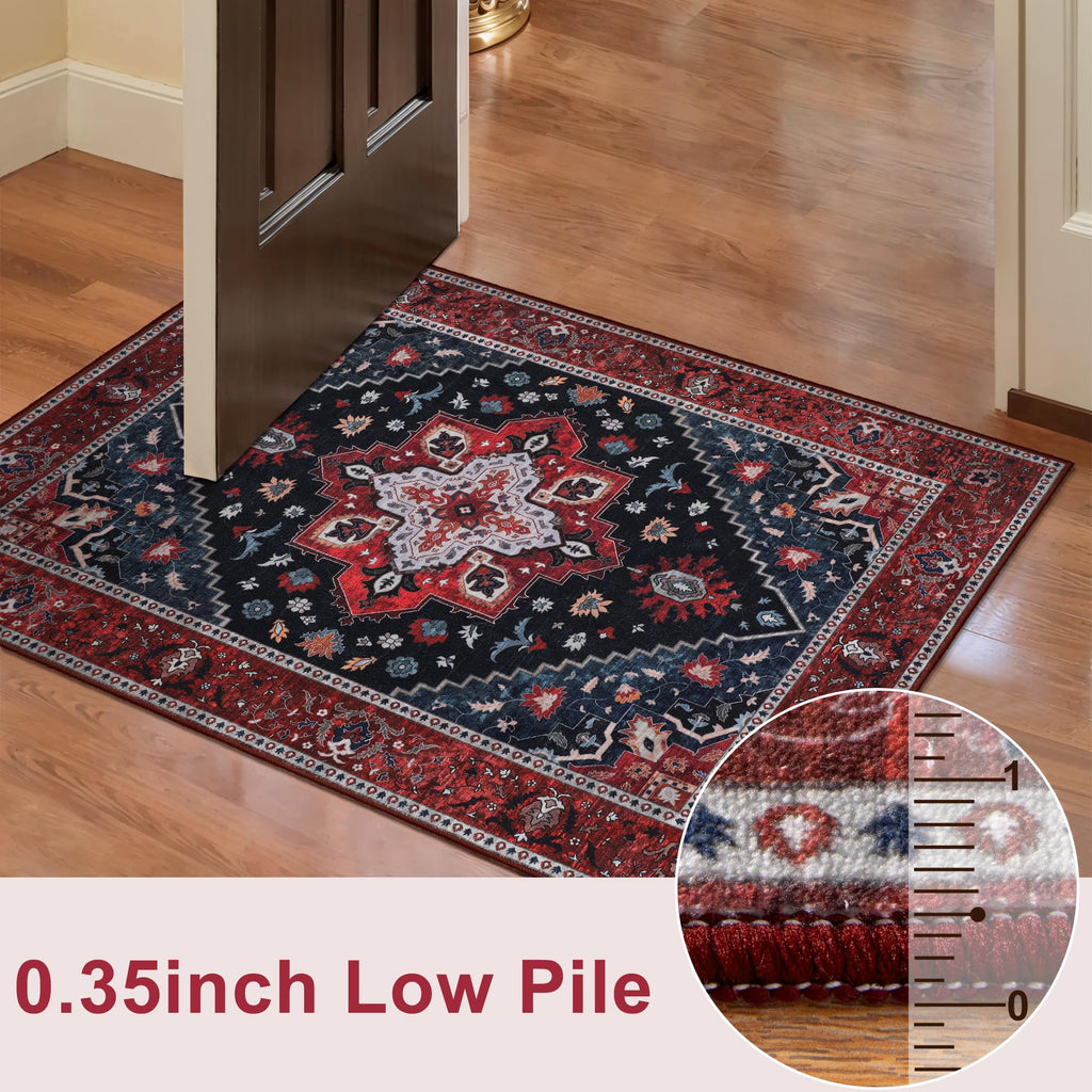 2x12ft Long Non-Slip Back Washable Runner Rugs s Bedside