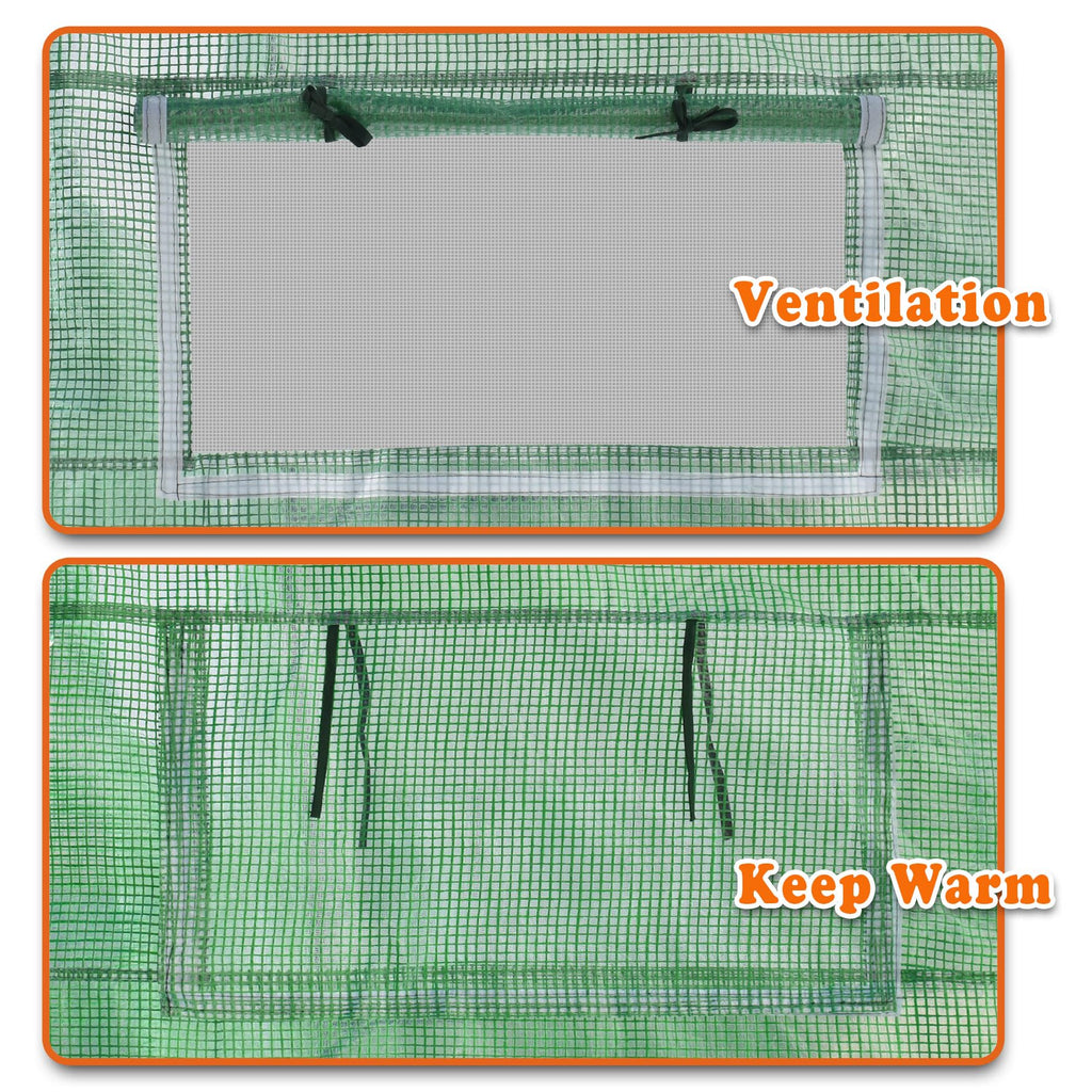 Replacement Greenhouse Cover for Walk in Greenhouse Frame Green House Top Cover (Frame NOT Included) (26 x 10 x 7 ft)