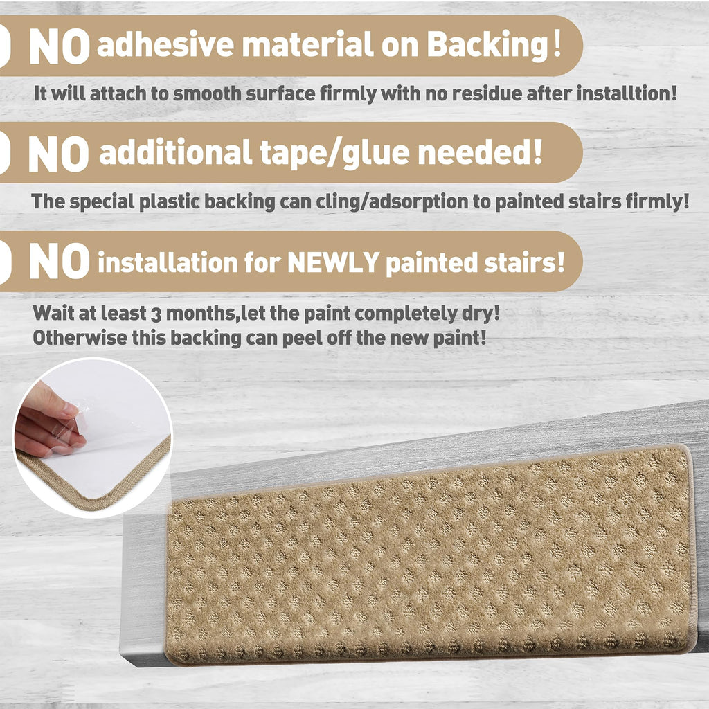 Bullnose Carpet for Wooden Steps Indoor 14 Pcs