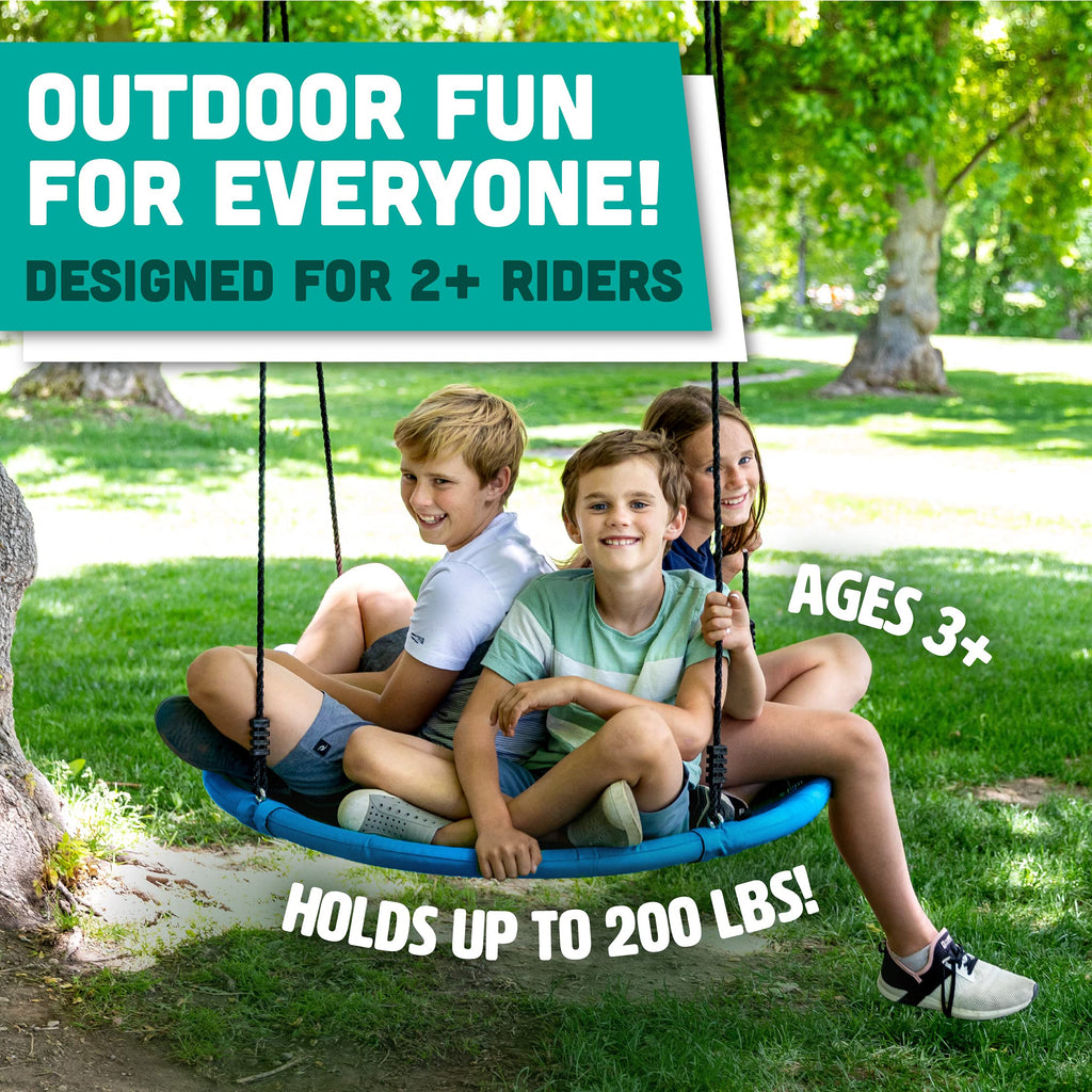 Flying Squirrel Giant Rope Swing - 40" Saucer Tree Swing- Additions & Replacements for Active Outdoor Play Equipment