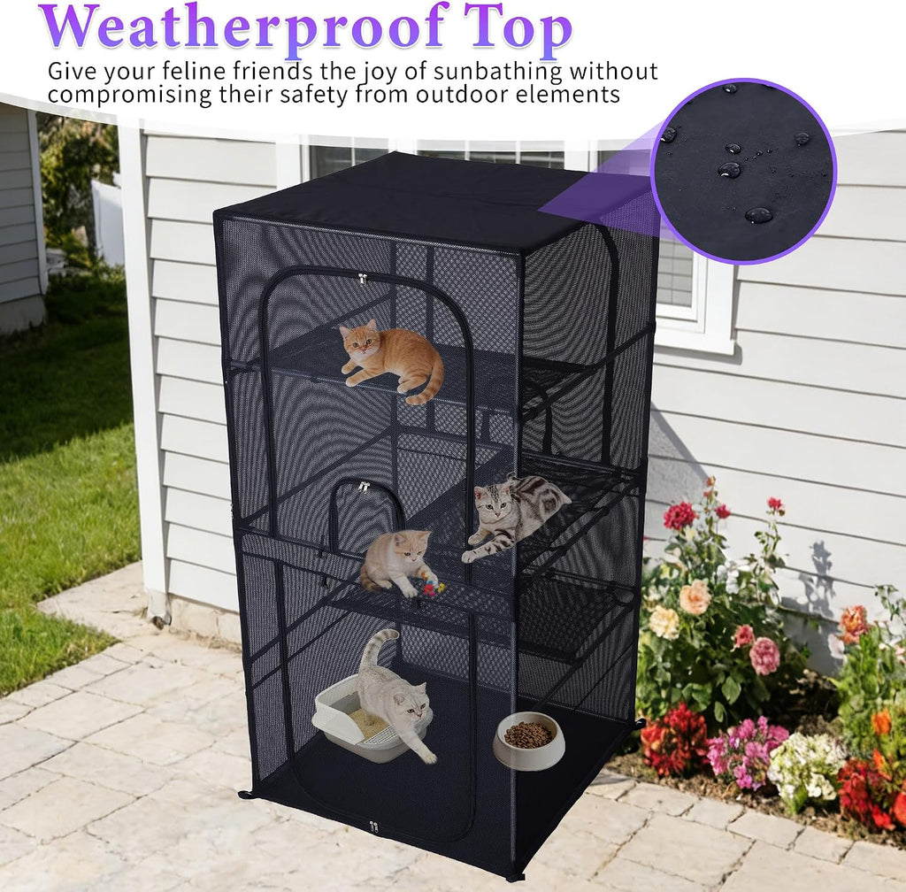 Catio Outdoor Cat Enclosure Window 61.4" H Large Cat Cage