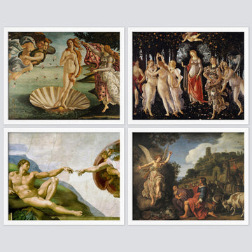 Framed Poster Botticelli Birth of Venus Collection Wilderness Nature Illustrations Fine Art Decorative