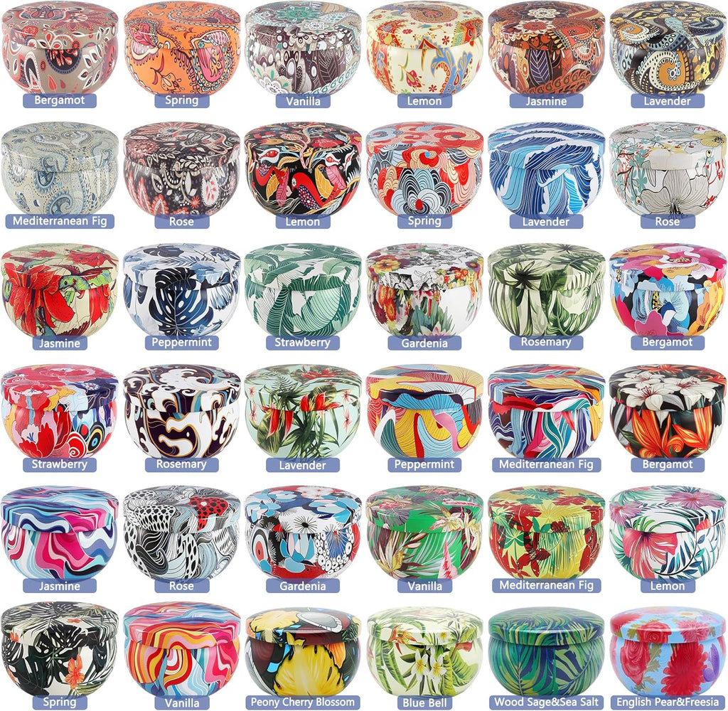 Set 36Pack Scented Candles,Candvent Calendar 2025,Gifts Soy Wax Travel Tin Jar Candles 2.5 OZ jar Candles for Mom for