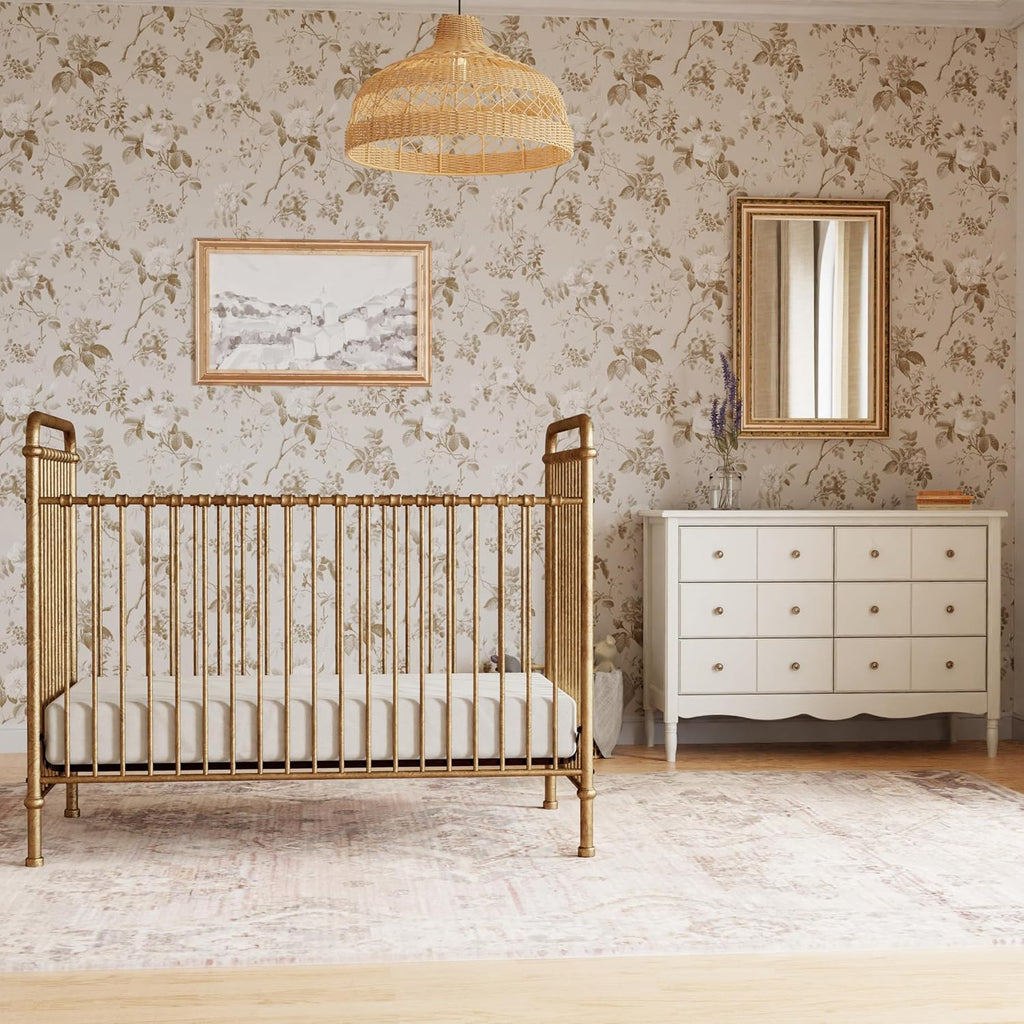 Abigail 3-in-1 Convertible Baby Crib Gold | GREENGUARD Gold Certified, Converts to Toddler Bed & Daybed, 4 Adjustable
