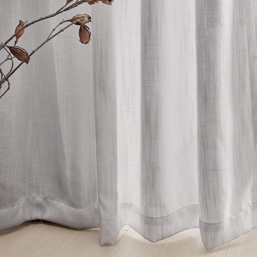 108 Inches Long Ceiling Curtains, Light Filtering Boho Window Sheer Drapes Patio Sliding Door Back Tab Elegant Look