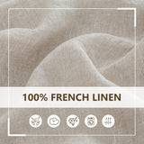 Linen World Linen Tablecloth,100% French Linen Natural Tablecloth 90" x 60" Inch,Washable Rectangula