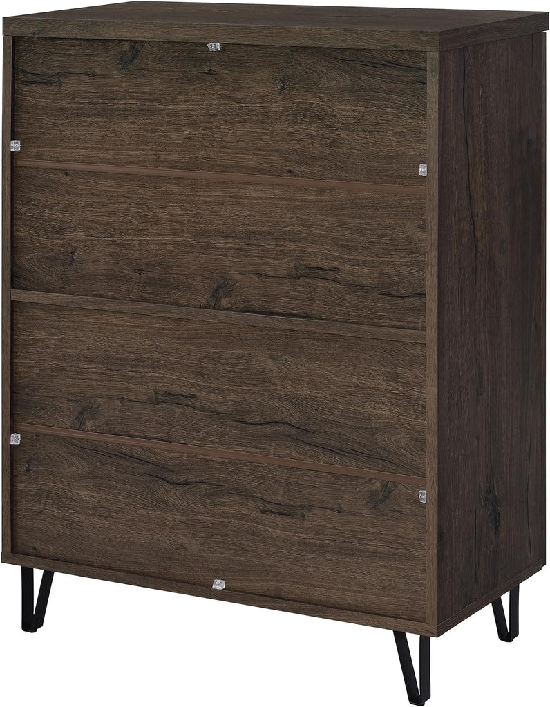 Clackamas, Shoe Cabinet, Storage Cabinet, Smoked Oak Shoe Storage Cabinet, 2 Door Entryway Organizer, Adjustable