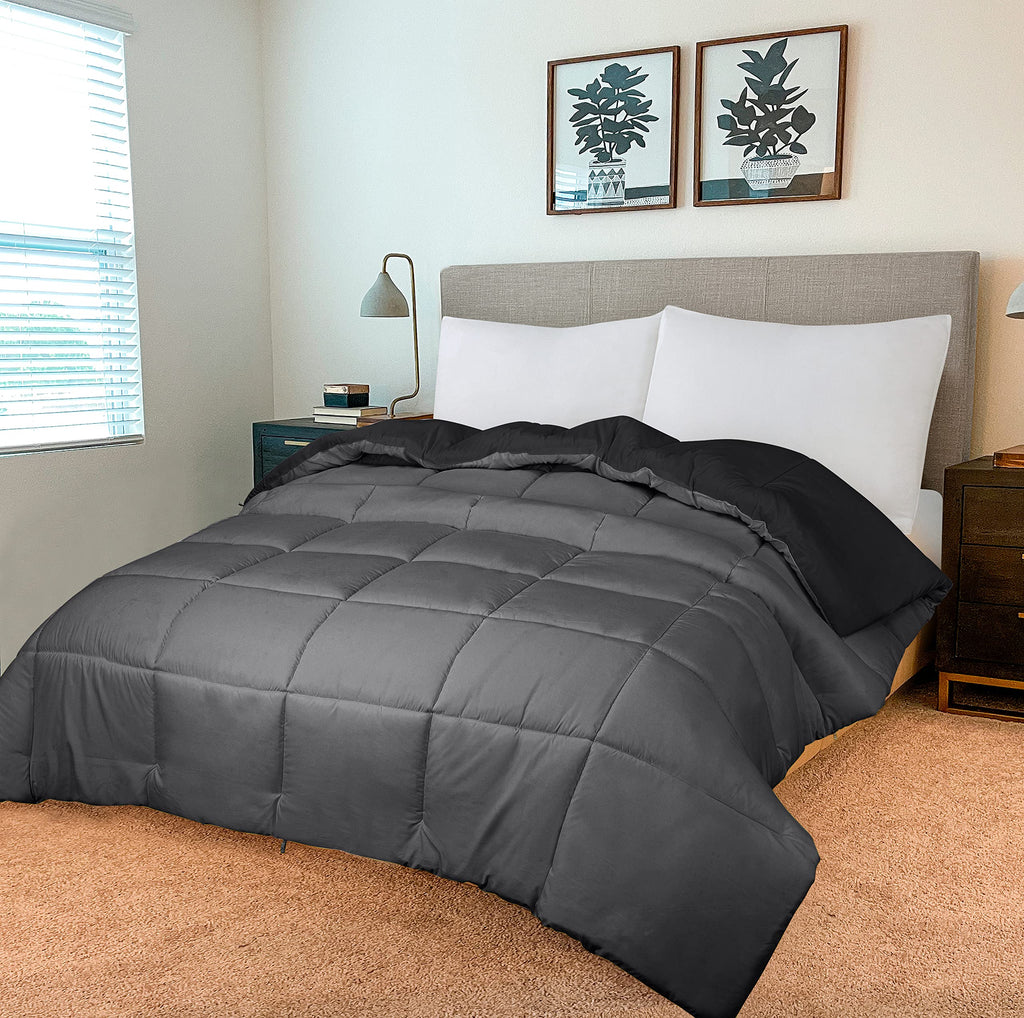 California King Comforter - All Season Down Alternative Bedding Comforters - Quilted Comforter with Corner Tabs
