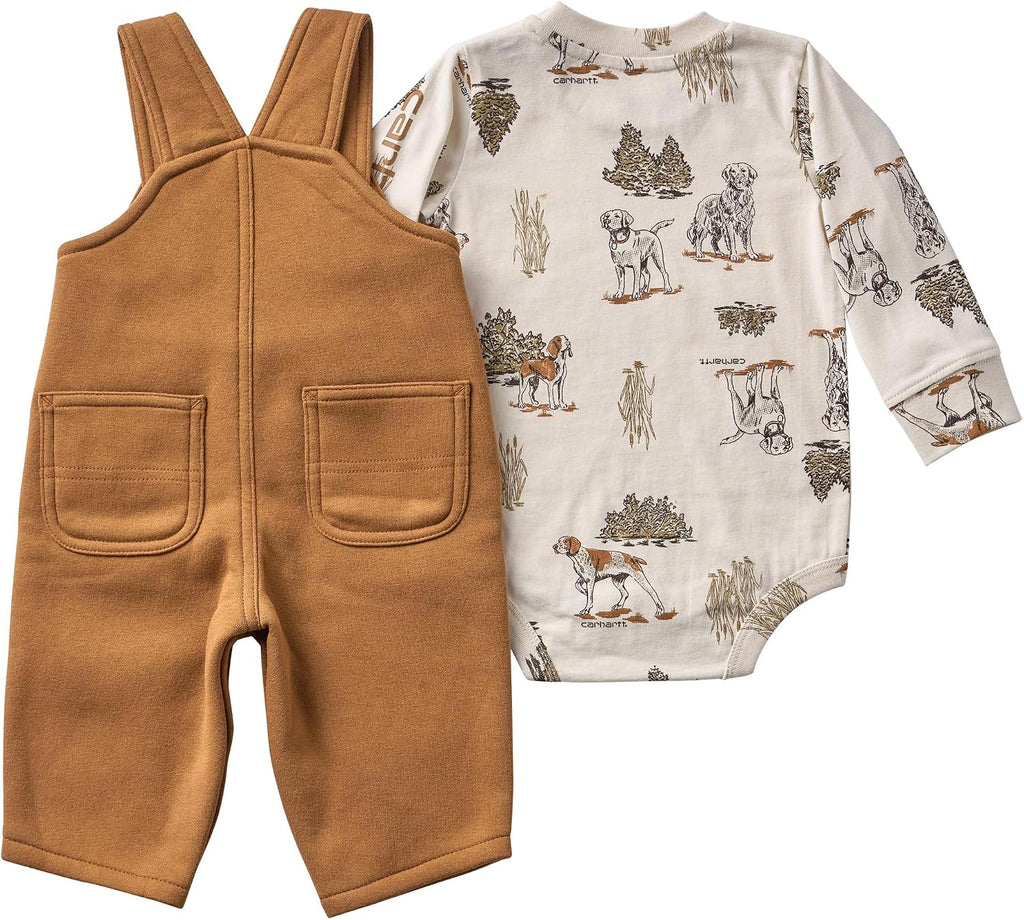 Baby Boys' Bodysuit & Fleece Overall Set