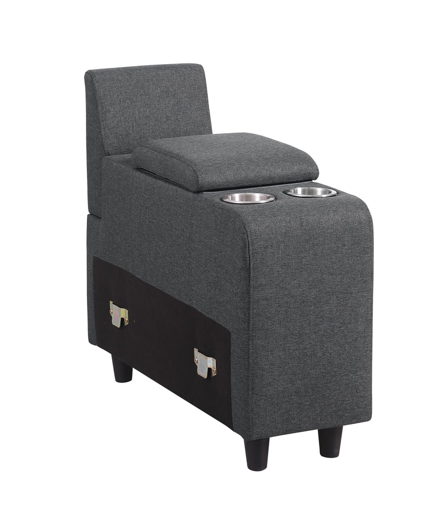 127" Modular Sectional Sofa with Movable Ottoman&Nailhead Trim Armrest, L-Shape Convertible Couch W/Cup Holder, USB