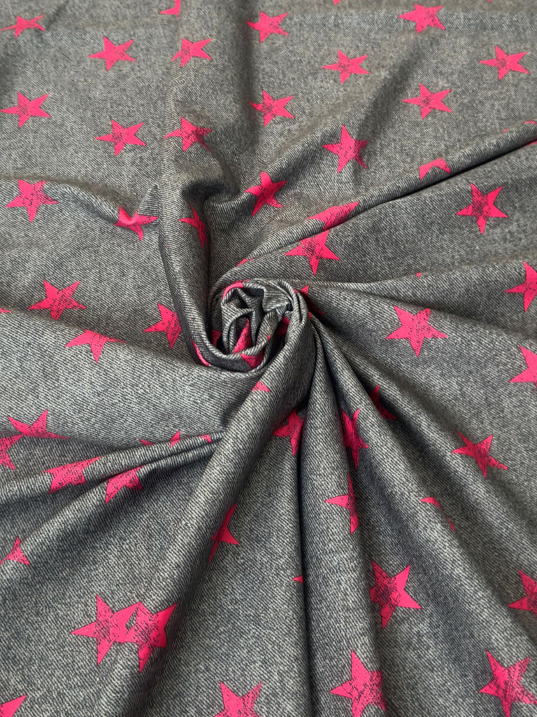 Star Print Premium Nylon Spandex Fabric - Ultra-Soft & Stretchy 4-Way Stretch Fabric by The Yard - Perfect for