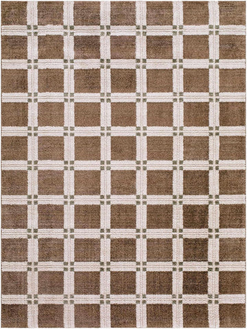 Talos Area Rug - Checkered Geometric Square Plaid Lattice - Contemporary Modern Minimalist Transitional Farmhouse