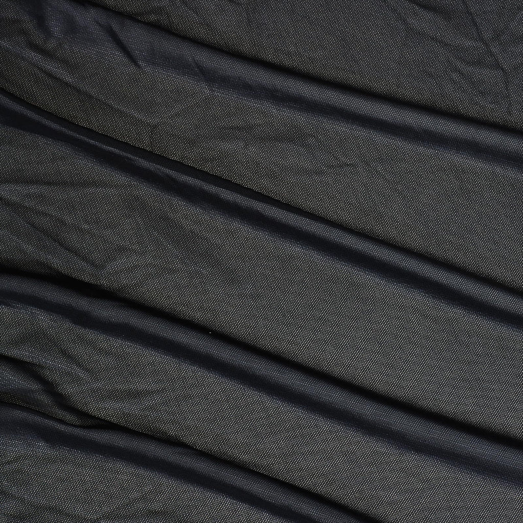 Black Mesh Fabric by The Yard 4-Way Stretch, 60 Wide (1 Yard)