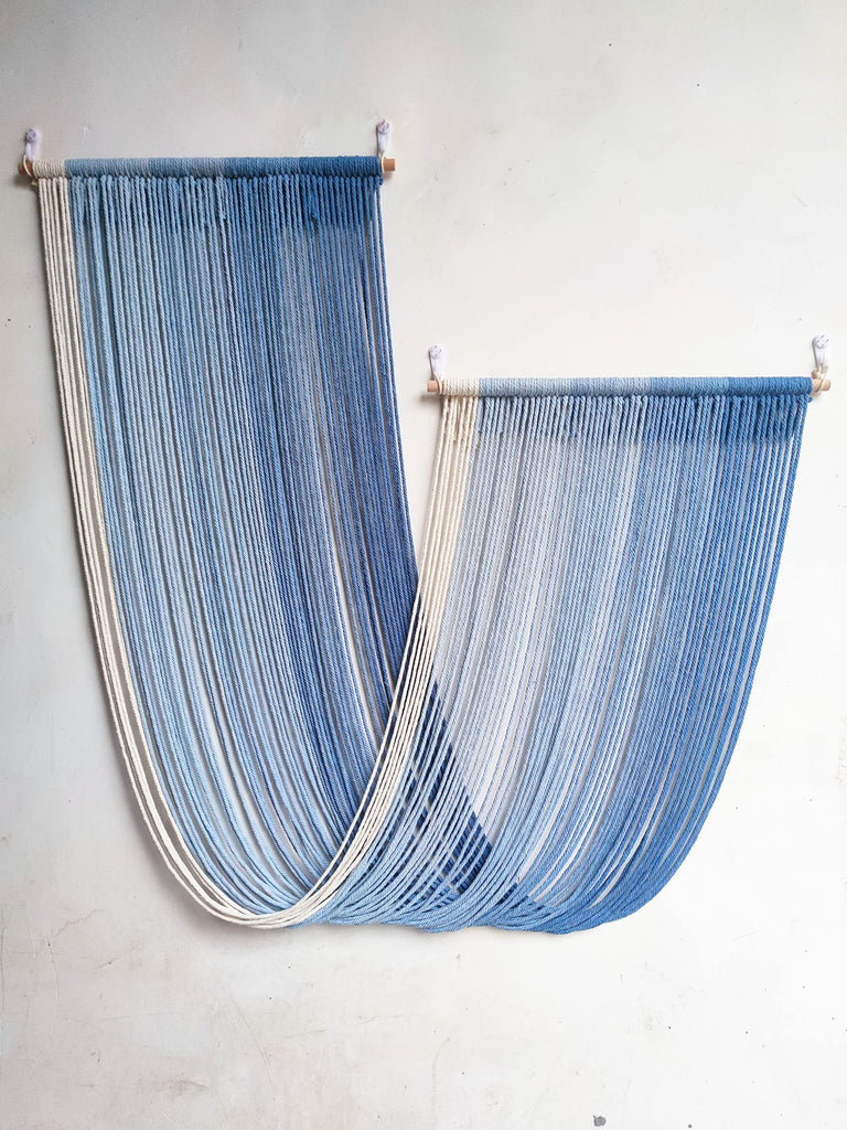 Dip Dye Large Macrame Wall Hanging Tie-Dye Yarn Tapestry Home Boho Wall Decor Ombre Art Headboard Bedroom Living Room