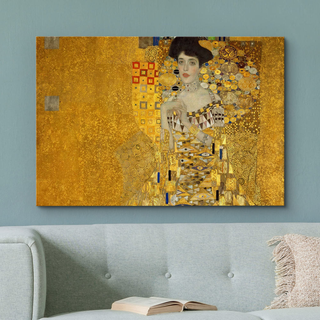 Canvas Print Wall Art Adele Bloch-Bauer I by Gustav Klimt Nature Abstract Oil Painting Fine Art Traditional Scenic