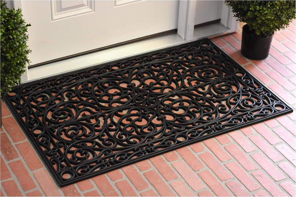 AZ900222436 Gatsby Rubber Doormat, 24" x 36", Black