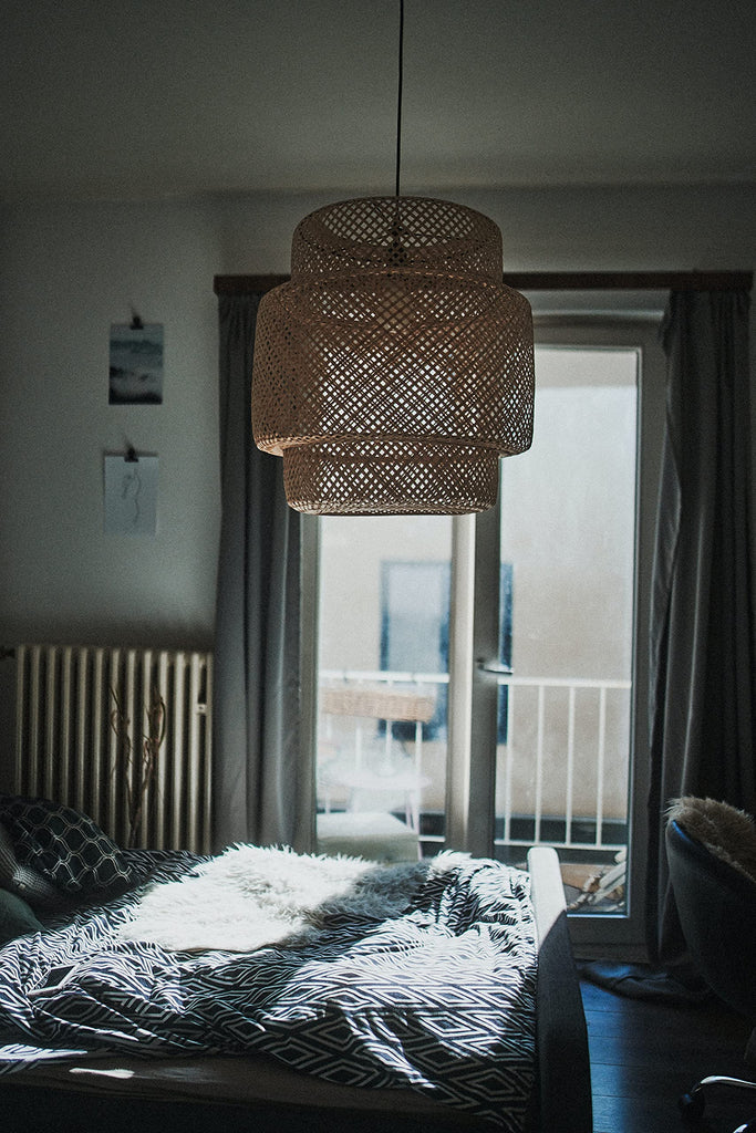 Rattan Pendant Lighting | Bamboo Lampshade Handmade Weave Lighting | Wooden Boho Decor | Modern Hanging Ceiling Light