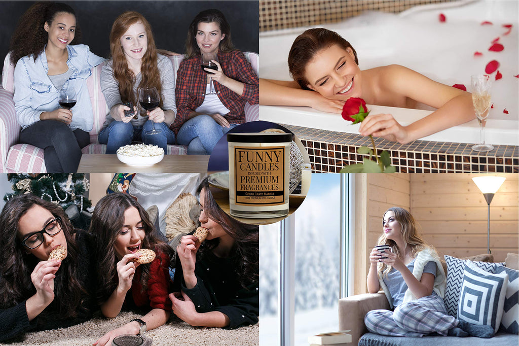 My Last Fuck Candle, Funny Sarcastic Adult Humor Gift, Bamboo Cypress Scented Premium Soy Candle for Stress Relief