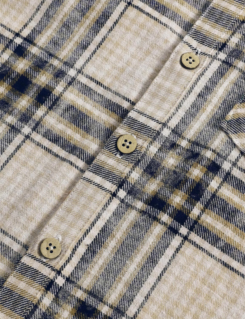 Boys Flannel Shirts Long Sleeve Button Down Plaid Shirt