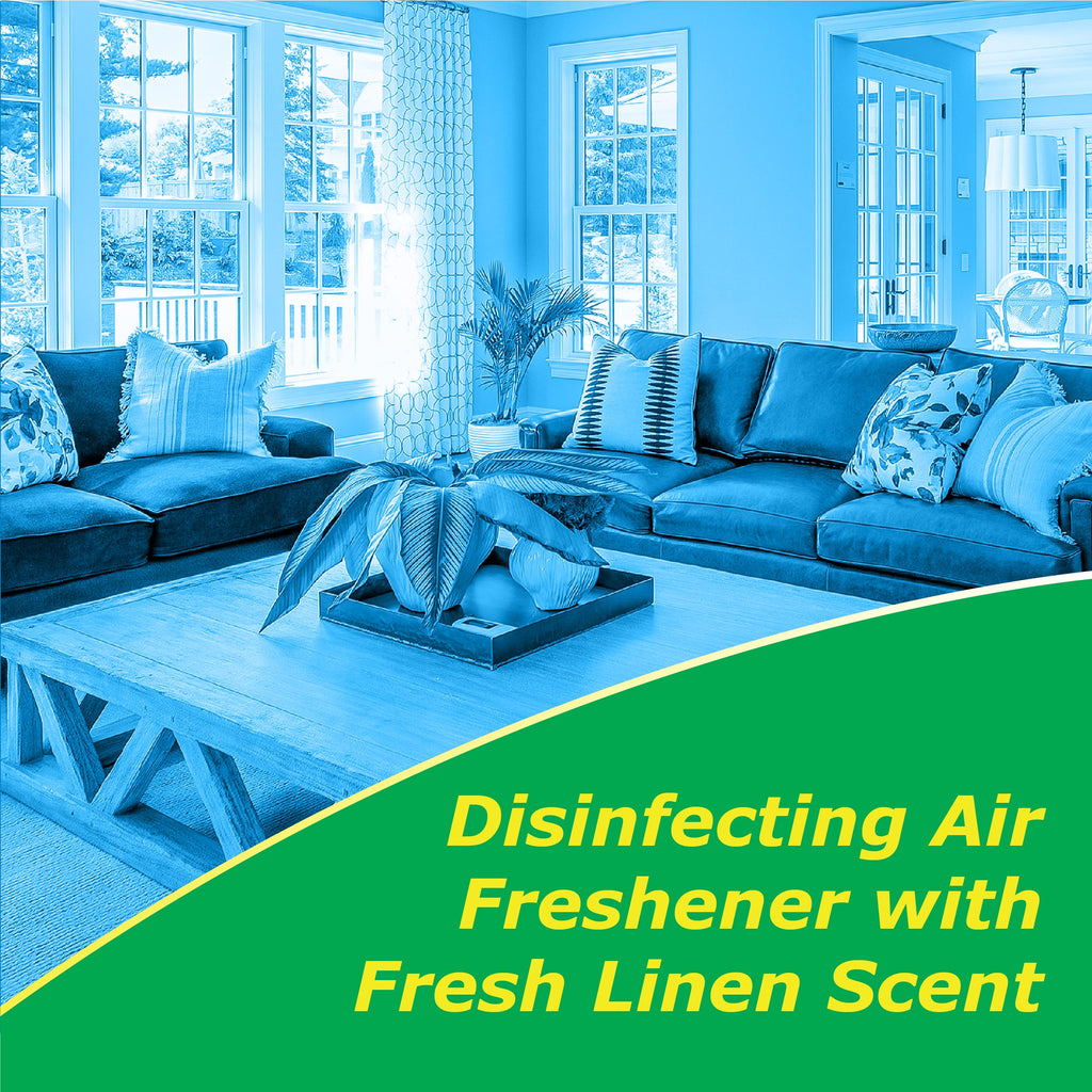 Ready-to-Use Disinfectant and Harsh Aroma Eliminator, Set of 2, 14.6 Ounce 360-Degree Continuous Spray Fabric/Air