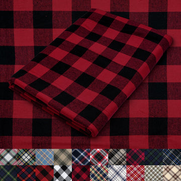 Textiles 3 Yard Bolt Red & Black Buffalo Plaid Flannel Fabric