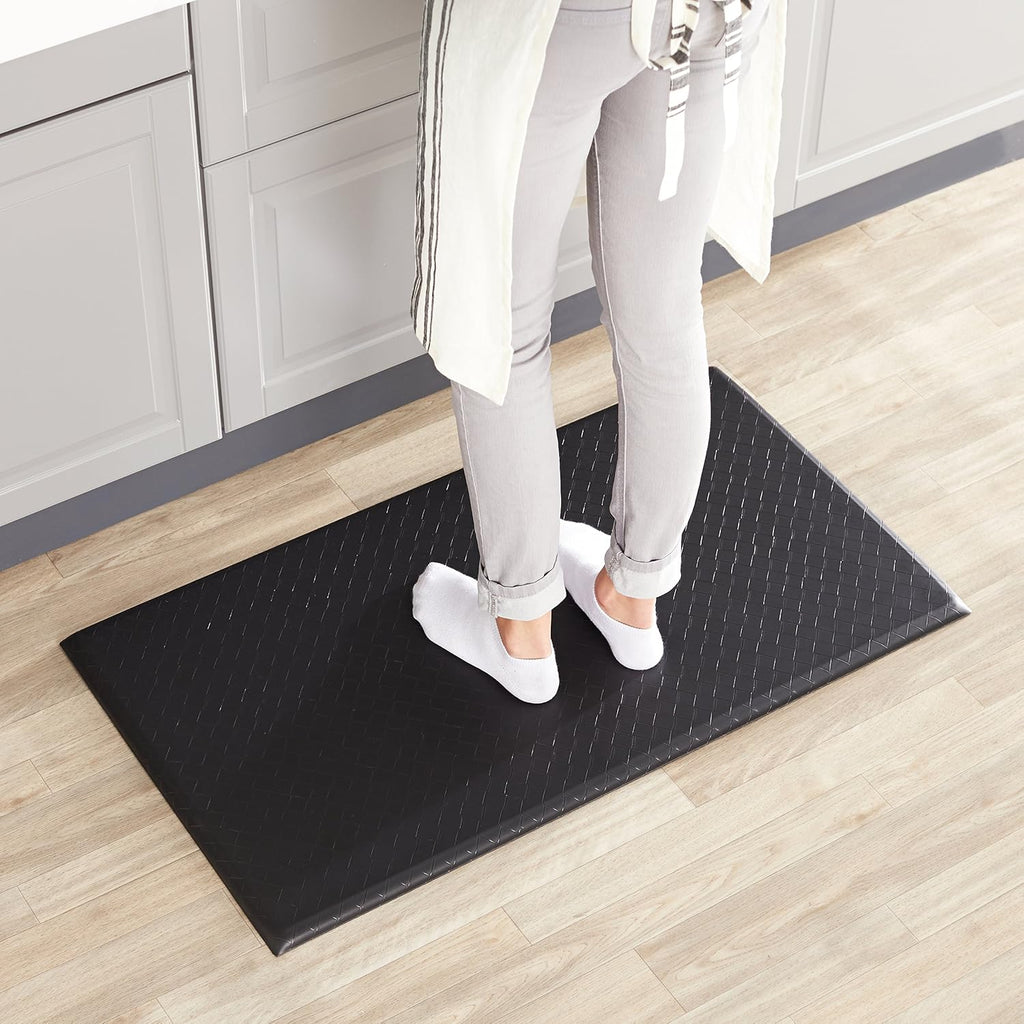 Anti-Fatigue Standing Mat, Non-Slip, Cushioned Comfort Mat , 20" x 36" x 0.6", Black, 1-Pack