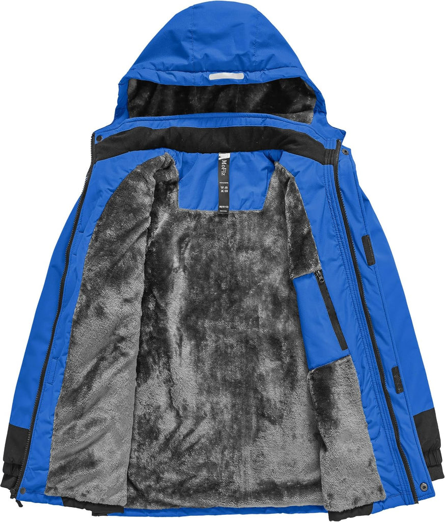Boys Skiing Jacket Kids Hooded Fleece Winter Snowboard Jackets