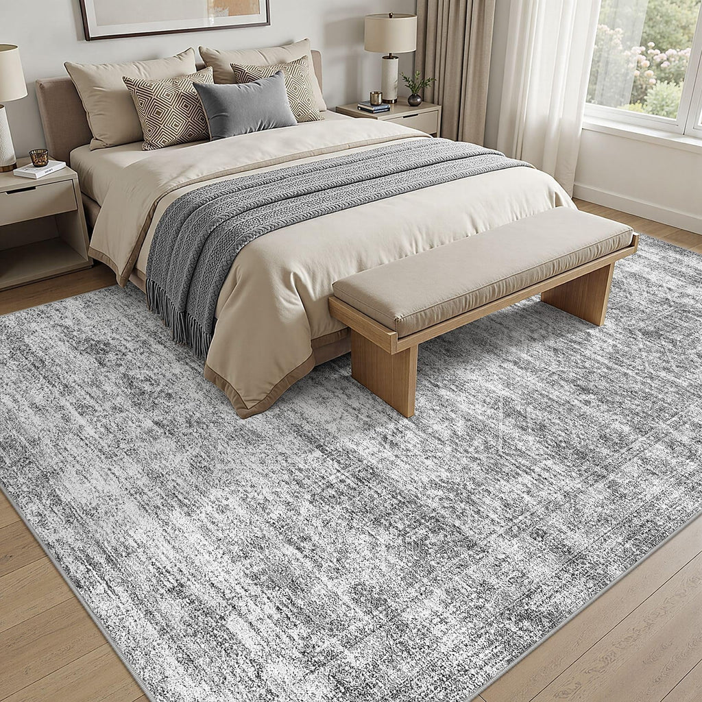 9x12 Area Rugs Abstract Distressed Washable Large Living Room Rug