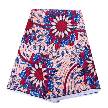 African Fabric 6 Yards Cotton Wax Print Ankara Fabric
