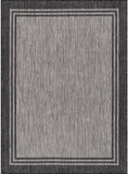 Bordered Outdoor Rug 5x7 Washable Outside Carpet for Indoor Patio Porch Waterproof Easy Cleaning Non