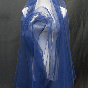 Navy Blue Tulle Fabric 59" x 1.5 Yards Soft Sheer Mesh for Wedding Nautical Party, Tutu Skirt & Home Decor