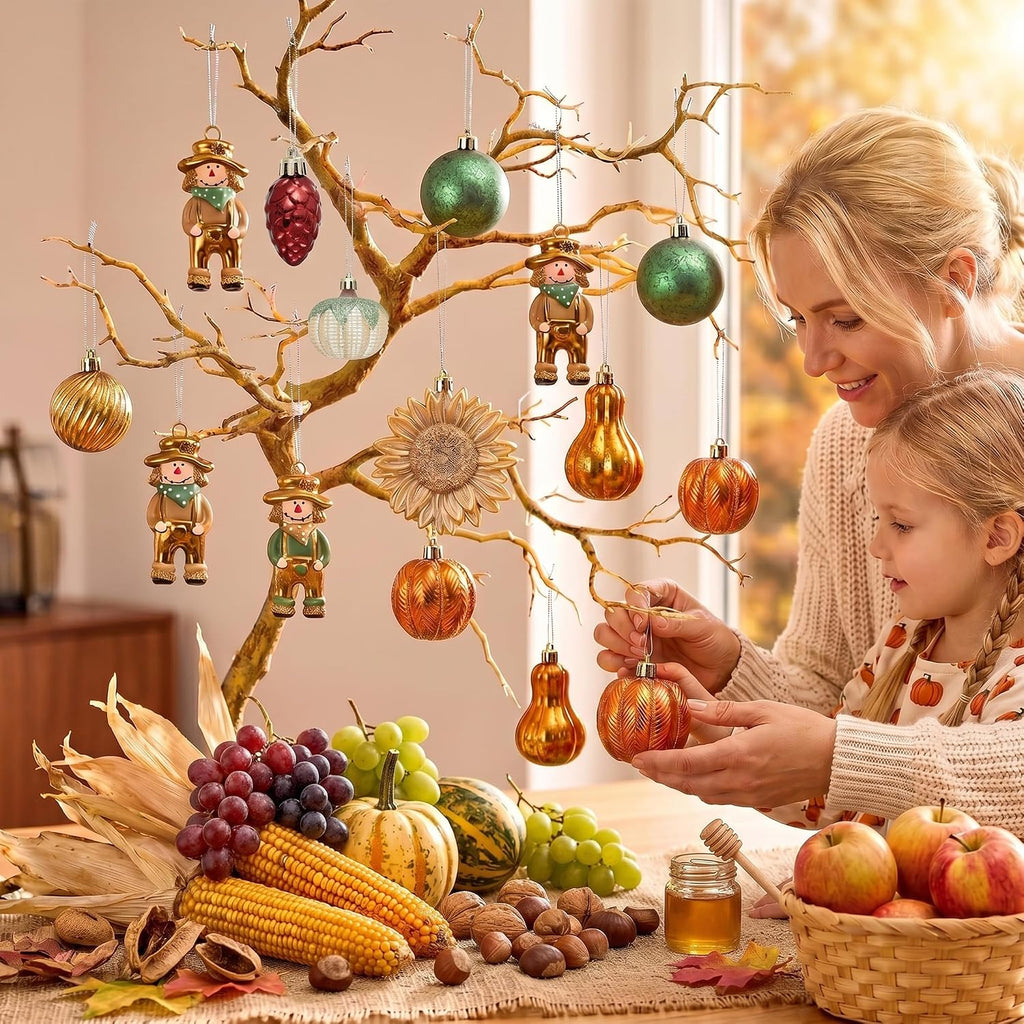 Fall Ornaments Shatterproof Tree Decorations - Set of 50