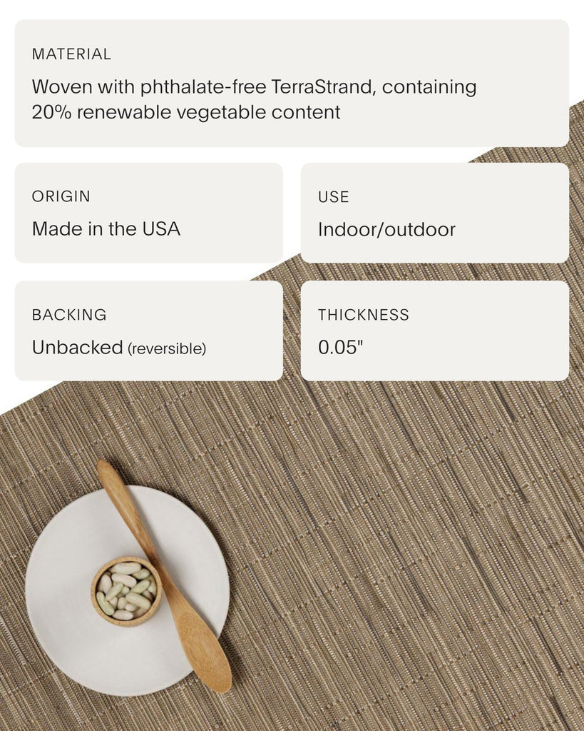 Bamboo Placemats Set of 4, Woven Oval Placemats