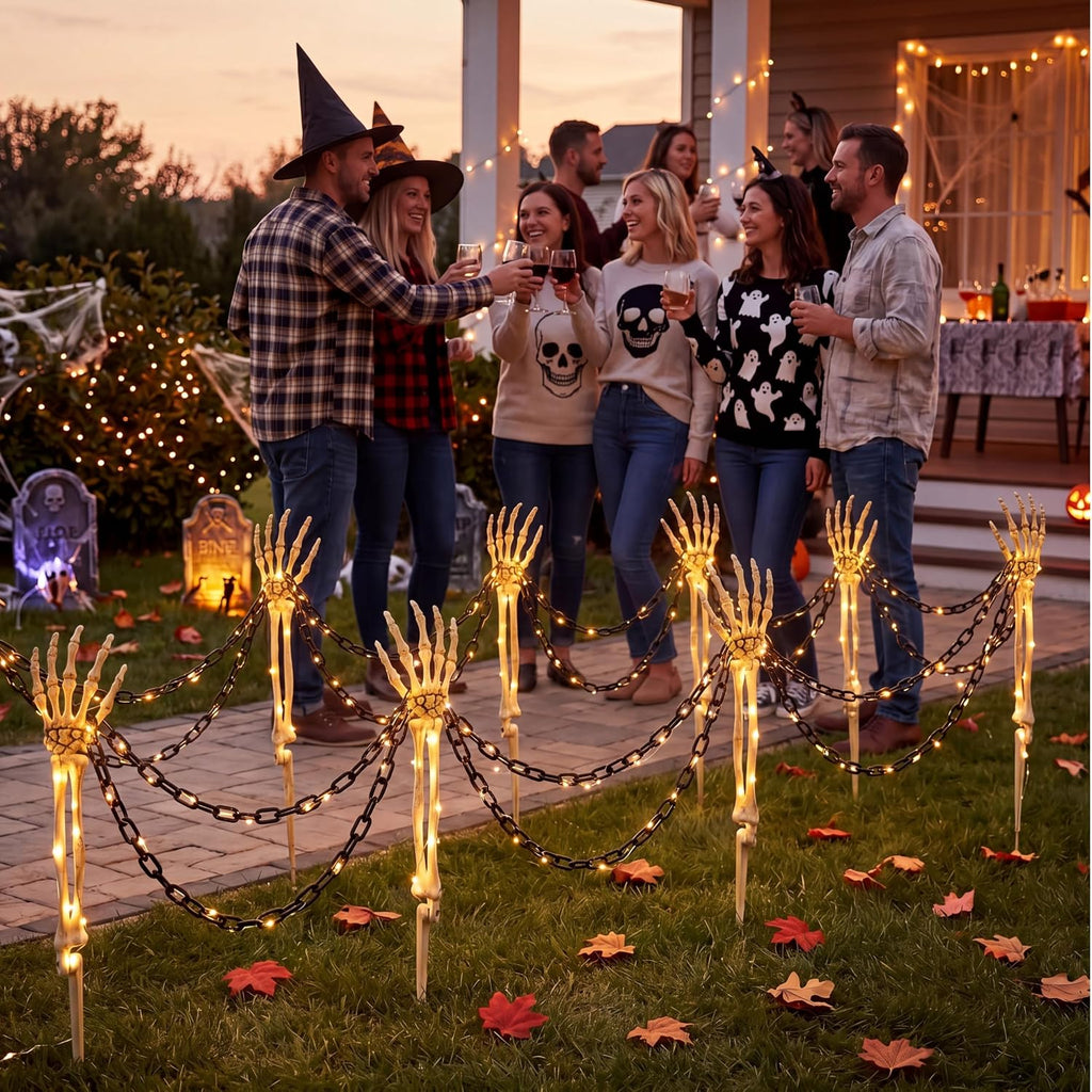 Halloween Skeleton Hands Decorations Outdoor - Set of 12