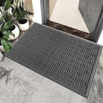 Front Door Mat Outside Entrance, 36" x 24", Heavy Duty Welcome Mat, Stain and Fade Resistant, Dirt Trapper Doormat